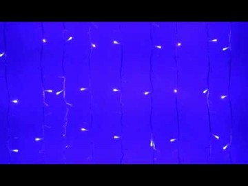 Светодиодная гирлянда Водопад. Цвет синий.