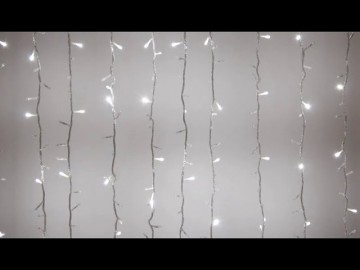 Светодиодная гирлянда Водопад. Цвет холодный белый.